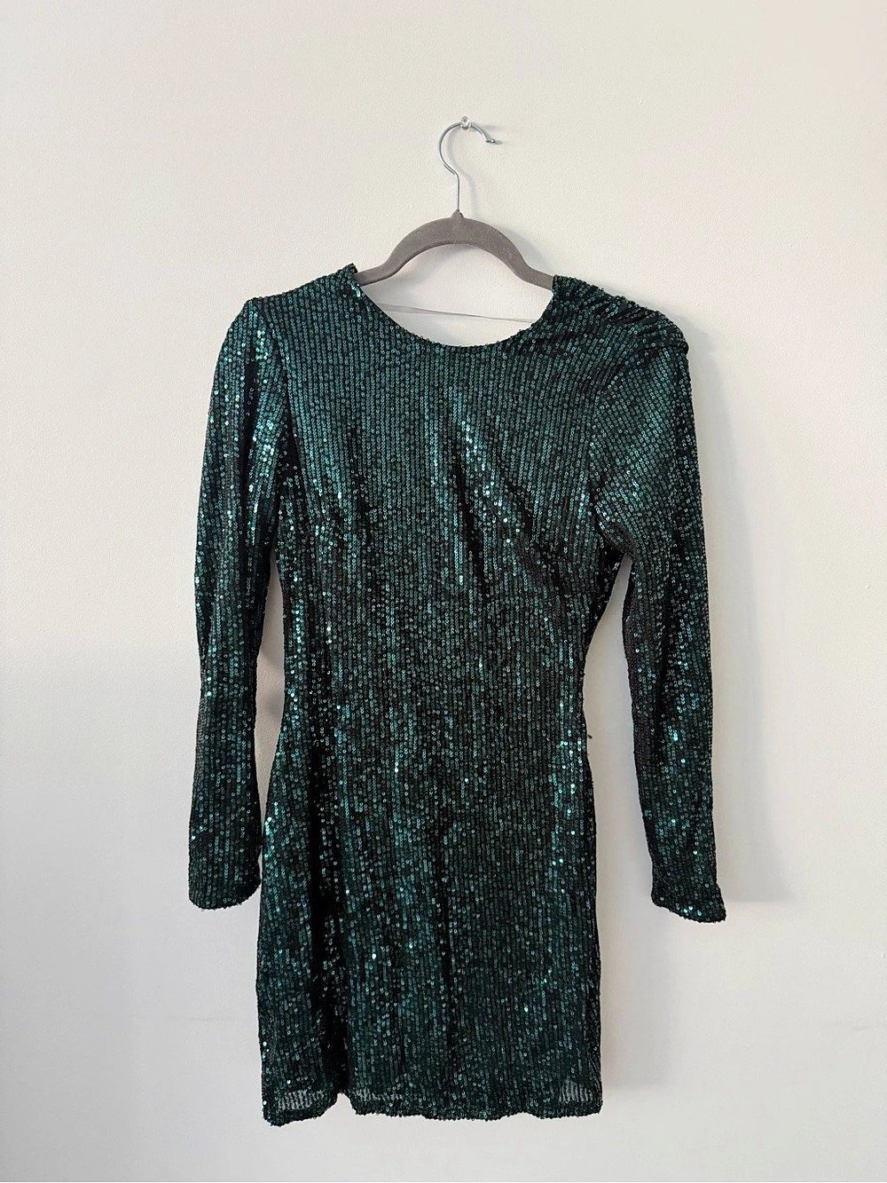 Club London Green Sequin Mini Dress Like New